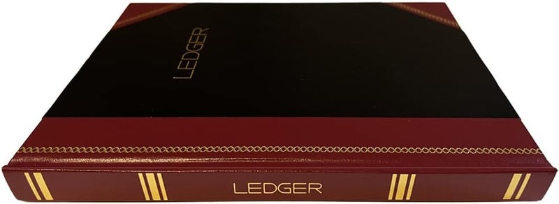 BookFactory Ledger Book/Professional Accounting Ledger/ 4 Column Ledger Notebook Four Columns 100 Pages, 8'' x 10'', Two Toned Cover, Section Sewn Hardbound (Made in USA) - Image 2